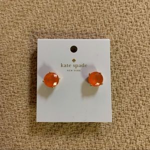 Kate Spade stud earrings. Peachy orange color. Brand new.